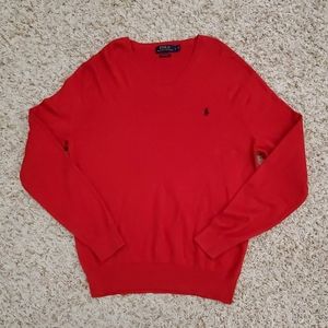 Red Polo sweater